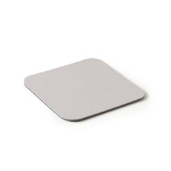 Light gray pvc laminated star square coaster cm 10